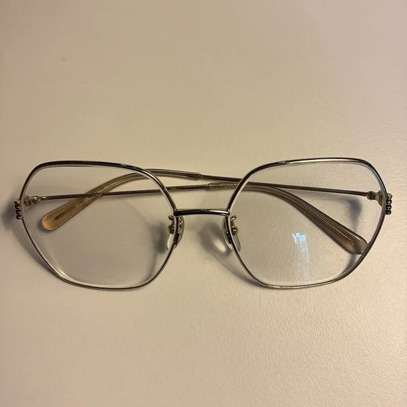 Gucci Gold Hexagonal Glasses - Picture 8 of 16